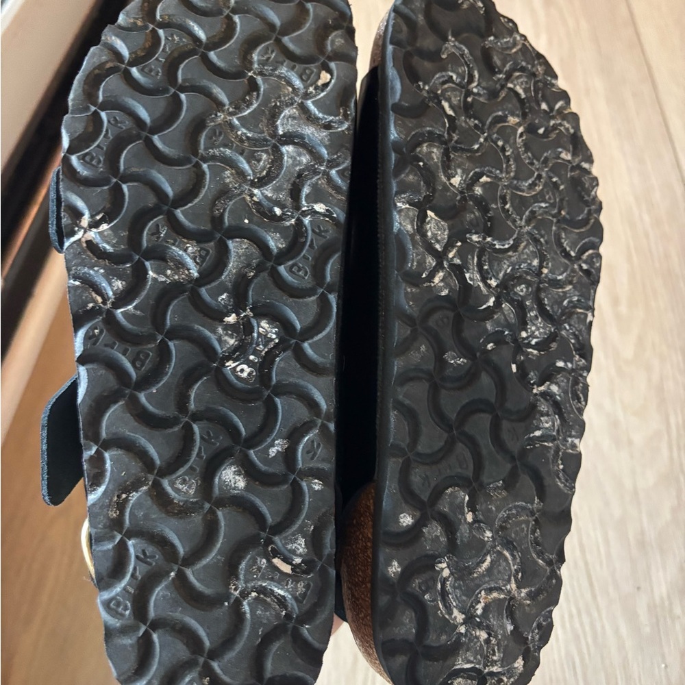 Birkenstock Arizona Big Buckle High Shine Sandals in Black - Picture 5 of 9